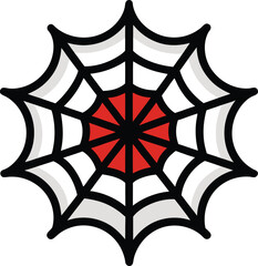  spider web icon clipart vector on transparent background	
