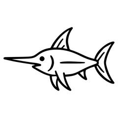 swordfish vector realistic line icon on white background
Vector line icon animal, wildlife