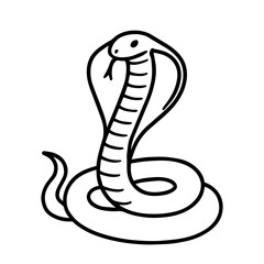 cobra vector realistic line icon on white background
Vector line icon animal, wildlife