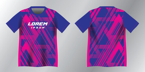 pink purple and blue abstract background pattern for sport jersey design mockup