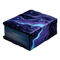 Mystic cosmic tome with swirling galaxy cover