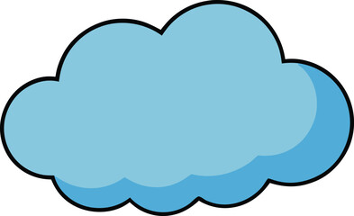 cloud icon clipart vector on transparent background	
