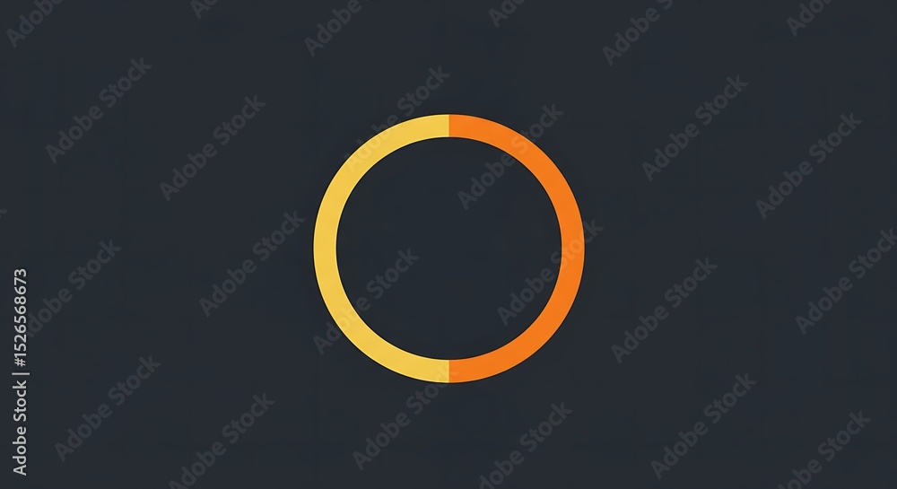 Poster abstract circular graphic design element with two tone color scheme