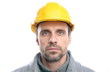 a man wearing a hard hat and a jacket
