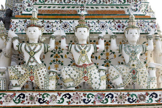 Decorations of  Wat Arun temple, Bangkok, Thailand
