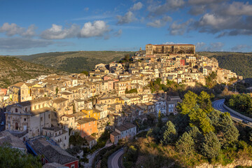 Naklejka premium Cityscape of Ragusa Ibla, Sicily, Italy