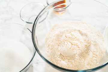 Overhead View of Flour and Sugar
