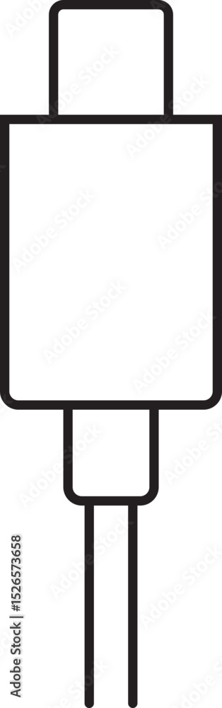 Fototapete usb cable connector icon. usb type lightning and micro usb phone charger vector isolated transparent