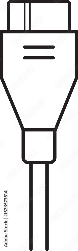 Fototapete usb cable connector icon. usb type lightning and micro usb phone charger vector isolated transparent