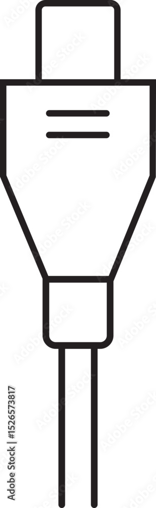 Fototapete usb cable connector icon. usb type lightning and micro usb phone charger vector isolated transparent
