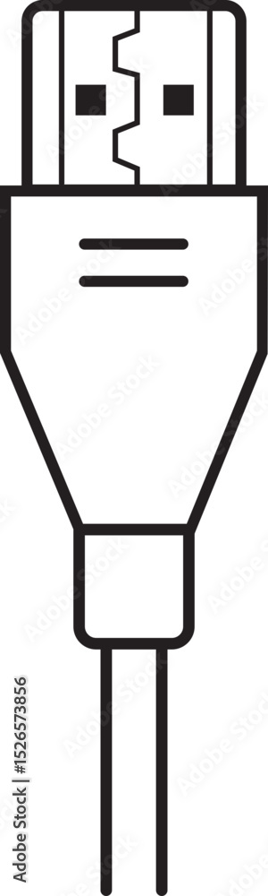 Fototapete usb cable connector icon. usb type lightning and micro usb phone charger vector isolated transparent