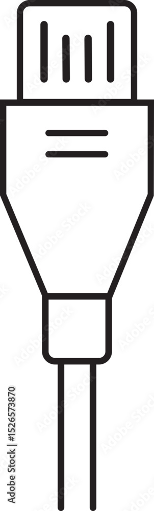 Fototapete usb cable connector icon. usb type lightning and micro usb phone charger vector isolated transparent