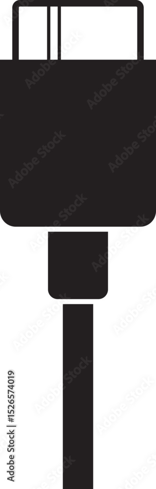 Fototapete usb cable connector icon. usb type lightning and micro usb phone charger vector isolated transparent