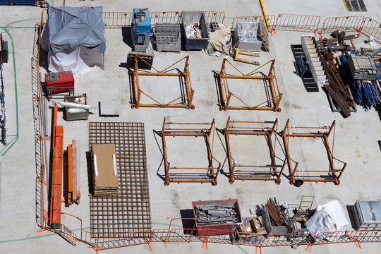 Overhead view of a construction site