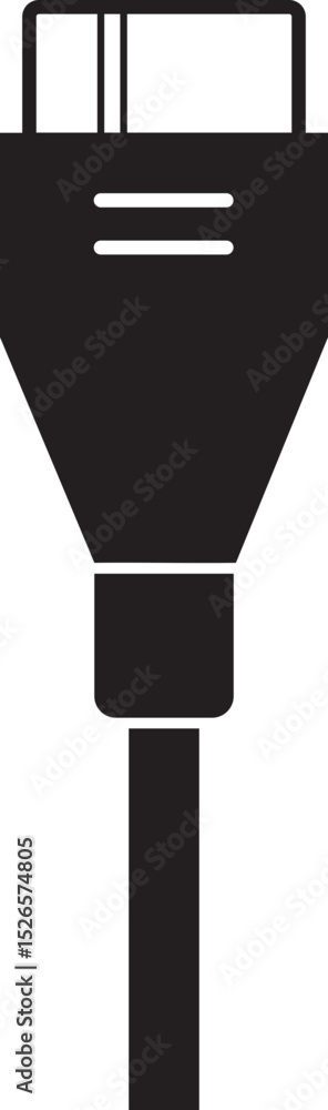 Fototapete usb cable connector icon. usb type lightning and micro usb phone charger vector isolated transparent