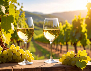 Wine Glass and Bottle - Natural and Authentic Vineyard Experience