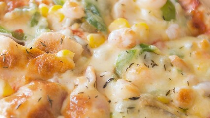 BBQ Chicken Pizza made with cheese sauce, mozzarella, chicken, red onions and cilantro on perfect homemade pizza