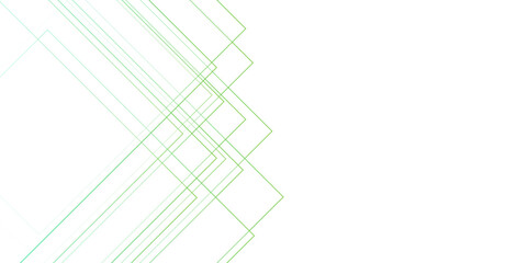 Abstract minimalist background design featuring overlapping translucent squares. Squares are composed of thin green and cyan lines with soft transparency, creating a layered, geometric effect.