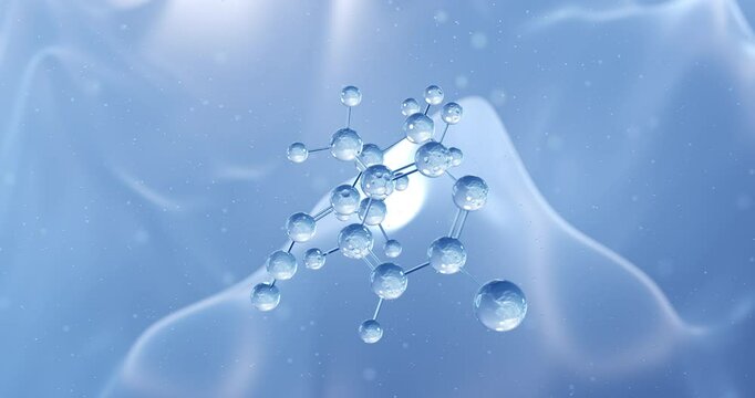 Acetamiprid rotating molecular structure, 3d model of insecticide
