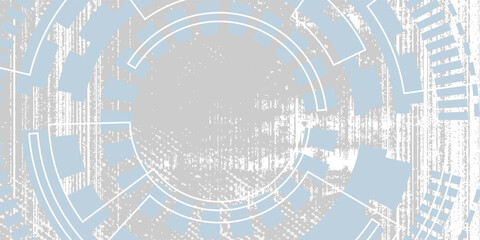 Obraz premium Circle white blue bright technology Hi-tech background. Abstract graphic digital future concept design.