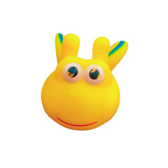 Yellow Cartoon Creature Fun Character Design for Kids