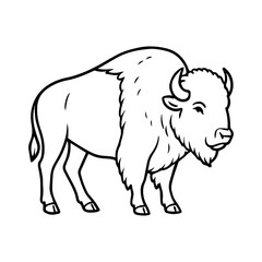 bison vector realistic line icon on white background
Vector line icon animal, wildlife