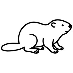 beaver vector realistic line icon on white background
Vector line icon animal, wildlife