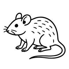 mouse vector realistic line icon on white background
Vector line icon animal, wildlife