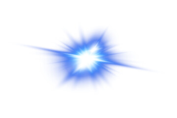 Sun Energy Flash. Vibrant Blue Light Burst Effect for Abstract and Magical Designs