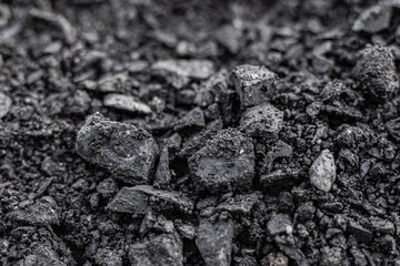 Black coal. Natural coal as background. Energy industry. Can be used as fuel for coal industry.