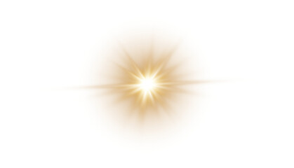 Sun Energy Flash. Vibrant Golden Light Burst Effect for Abstract and Magical Designs