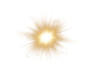 Obraz premium Sun Energy Flash. Vibrant Golden Light Burst Effect for Abstract and Magical Designs