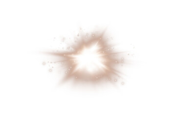 Obraz premium Sun Energy Flash. Vibrant Chocolate Brown Light Burst Effect for Abstract and Magical Designs