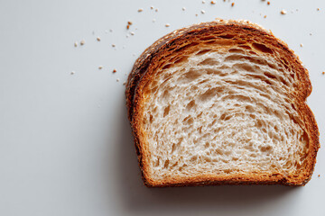 a slice of bread with a bite taken out of it