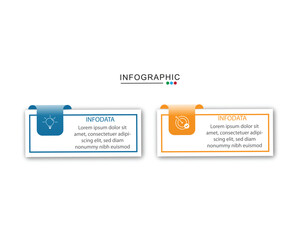 Timeline Creator infographic template. 2 Step timeline journey, simple infographics design template. presentation graph. Business concept with 2 options, vector illustration.