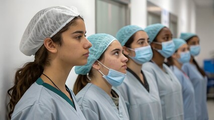 "Medical Trainees Lined Up for Hospital Duty"