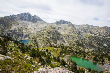Summer landscape in Vall de Boi in Aiguestortes and Sant Maurici National Park, Spain