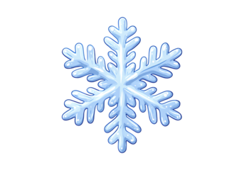 Beautiful blue snowflake winter holiday design element, On Transparent Background