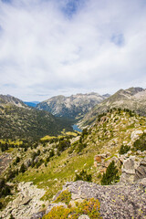 Fototapeta premium Summer landscape in Vall de Boi in Aiguestortes and Sant Maurici National Park, Spain