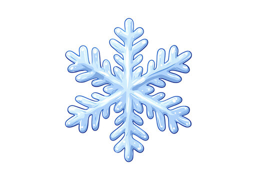 Beautiful blue snowflake winter holiday design element, On Transparent Background