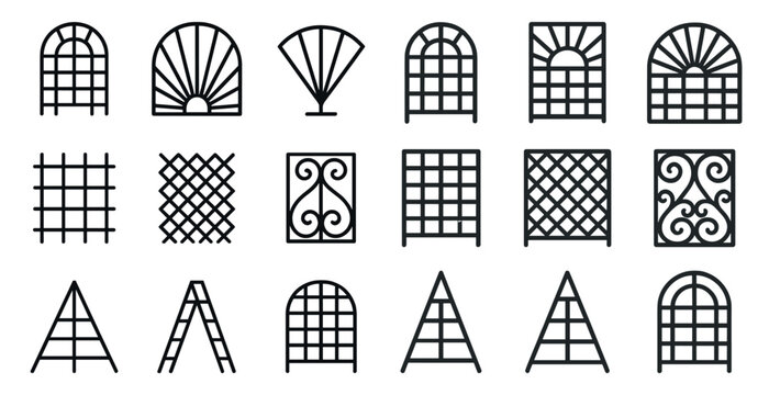 Diverse garden trellis and arch patterns for exterior design inspiration