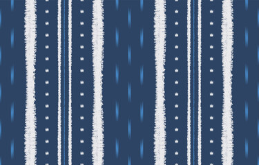 Fototapeta premium Ethnic abstract ikat art. Fabric Morocco, geometric pattern color oriental. Design for background textile, fabric, curtain, carpet, wallpaper, clothing, wrapping, Batik.