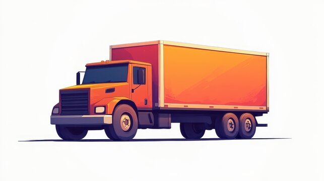 Playful Delivery Truck in 3D Cartoon Style: Whimsical Vehicle Illustration for Creative Projects