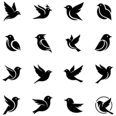 A premium, high quality editable design of two birds in harmonious interaction
