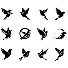 An elegant set of high quality editable premium bird vectors for exclusive projects