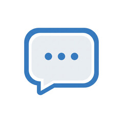Naklejka premium Flat Speech Bubble Icon with Three Dots.