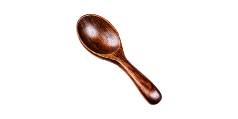 Wooden Spoon. Eco-Friendly Kitchen Utensil For Cooking And Serving Isolated On Transparent Background