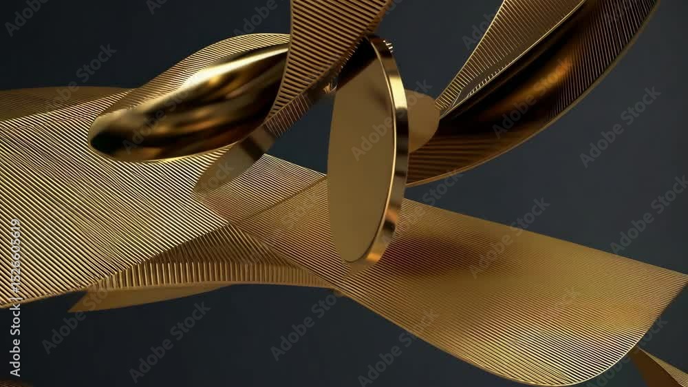 Poster 3d golden luxury abstract background overlap layer on dark space with circles lines decoration. mode