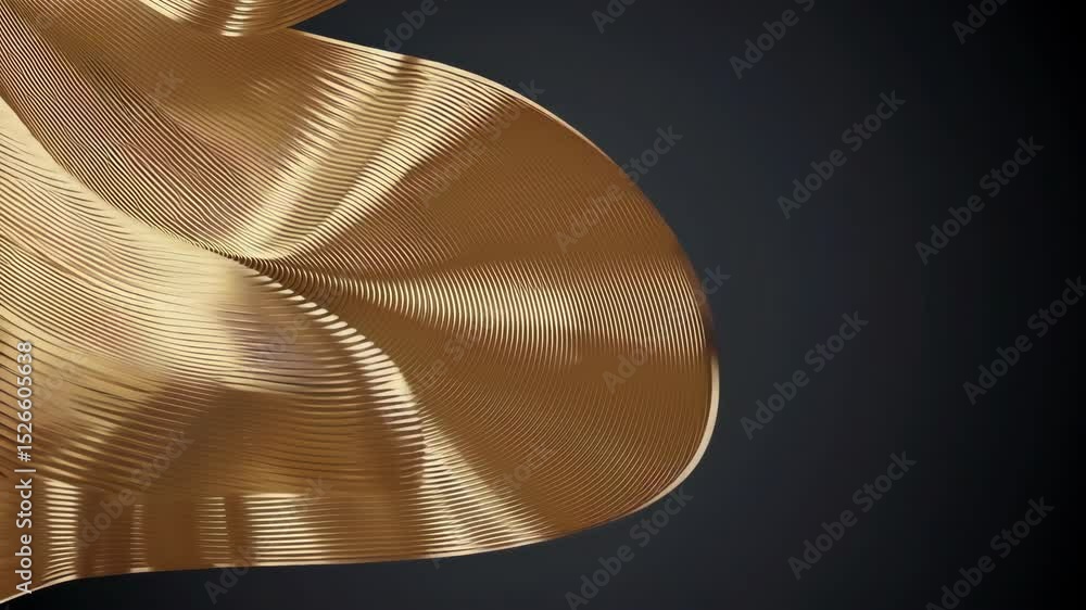 Poster 3d golden luxury abstract background overlap layer on dark space with circles lines decoration. mode