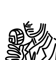 black and white hand